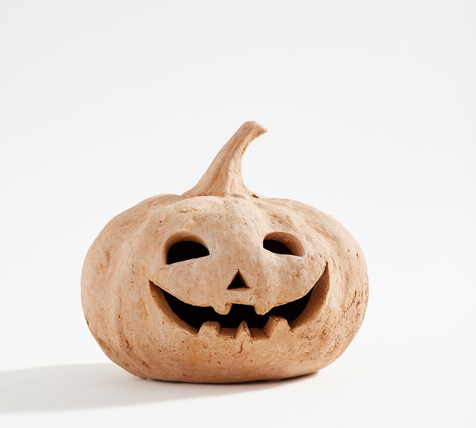 Handmade Terracotta Jack O' Lantern